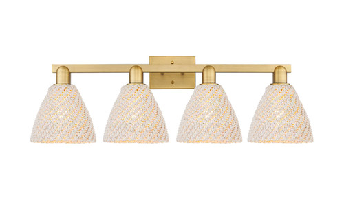 Innovations - 716-4W-BB-NBD-75-NAT - Four Light Bath Vanity - Arcadia - Brushed Brass
