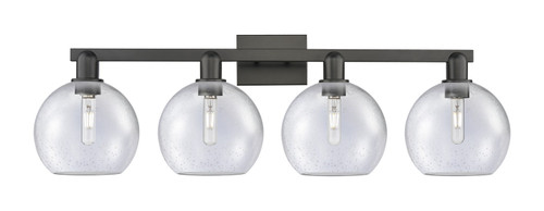 Innovations - 716-4W-BK-G124-8 - Four Light Bath Vanity - Arcadia - Matte Black