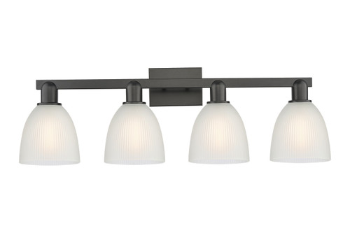 Innovations - 716-4W-BK-G381 - Four Light Bath Vanity - Arcadia - Matte Black