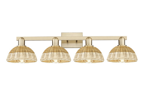 Innovations - 716-4W-CB-NBD2-75-NAT - Four Light Bath Vanity - Arcadia - Champagne Bronze