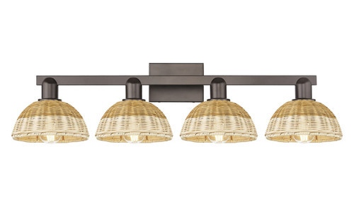Innovations - 716-4W-OB-NBD2-75-NAT - Four Light Bath Vanity - Arcadia - Oil Rubbed Bronze