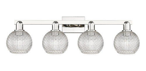 Innovations - 716-4W-PN-G122C-6CL - Four Light Bath Vanity - Arcadia - Polished Nickel