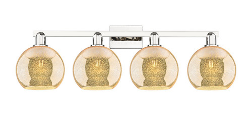 Innovations - 716-4W-PN-G128-8 - Four Light Bath Vanity - Arcadia - Polished Nickel