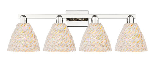 Innovations - 716-4W-PN-NBD-75-NAT - Four Light Bath Vanity - Arcadia - Polished Nickel