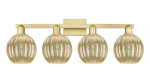 Innovations - 716-4W-SG-G458-7ME - Four Light Bath Vanity - Arcadia - Satin Gold