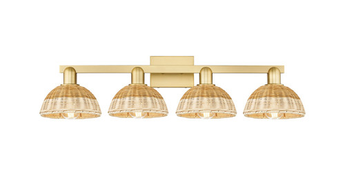 Innovations - 716-4W-SG-NBD2-75-NAT - Four Light Bath Vanity - Arcadia - Satin Gold