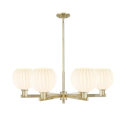Innovations - 716-6CR-AB-G1217-8WV - Six Light Chandelier - Arcadia - Antique Brass