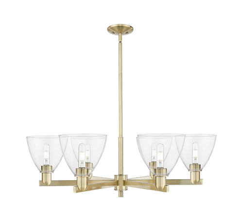Innovations - 716-6CR-AB-GBD-752 - Six Light Chandelier - Arcadia - Antique Brass