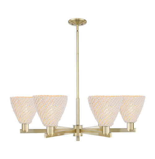 Innovations - 716-6CR-AB-NBD-75-NAT - Six Light Chandelier - Arcadia - Antique Brass