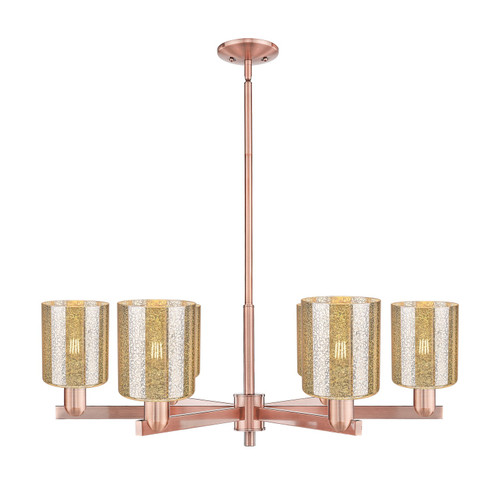 Innovations - 716-6CR-AC-G116 - Six Light Chandelier - Arcadia - Antique Copper