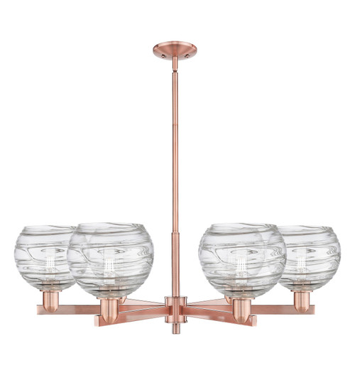 Innovations - 716-6CR-AC-G1213-8CL - Six Light Chandelier - Arcadia - Antique Copper