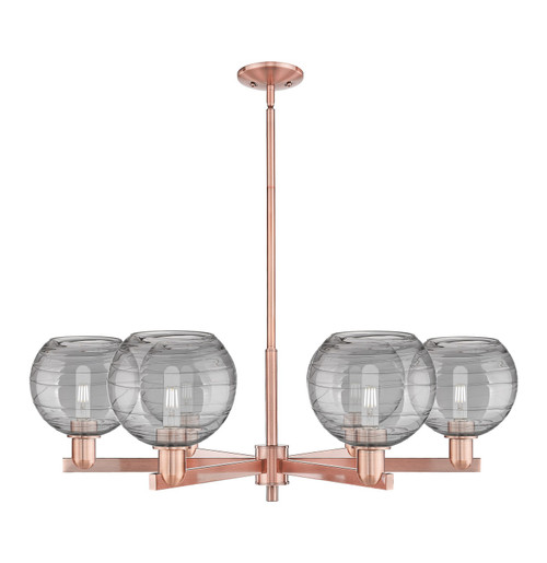 Innovations - 716-6CR-AC-G1213-8SM - Six Light Chandelier - Arcadia - Antique Copper