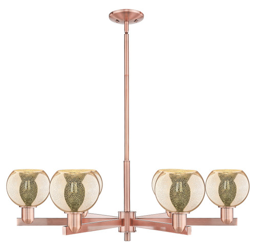 Innovations - 716-6CR-AC-G128-6 - Six Light Chandelier - Arcadia - Antique Copper