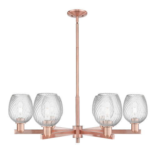 Innovations - 716-6CR-AC-G292 - Six Light Chandelier - Arcadia - Antique Copper