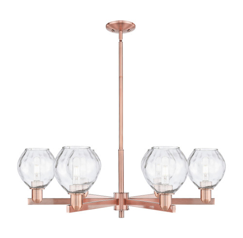 Innovations - 716-6CR-AC-G362 - Six Light Chandelier - Arcadia - Antique Copper