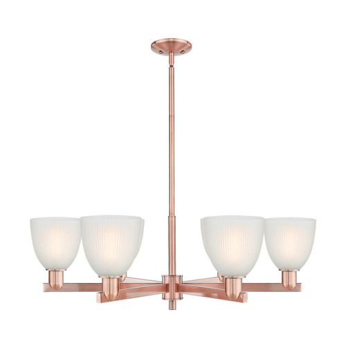 Innovations - 716-6CR-AC-G381 - Six Light Chandelier - Arcadia - Antique Copper