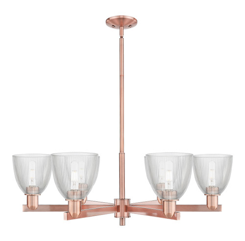 Innovations - 716-6CR-AC-G382 - Six Light Chandelier - Arcadia - Antique Copper