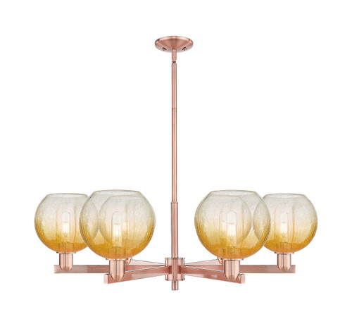 Innovations - 716-6CR-AC-G483-8AM - Six Light Chandelier - Arcadia - Antique Copper