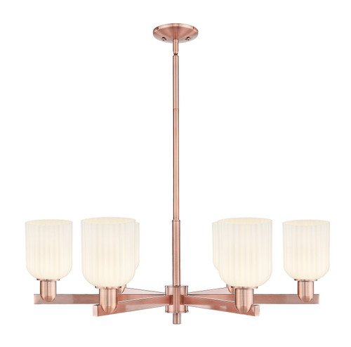 Innovations - 716-6CR-AC-G559-5GWH - Six Light Chandelier - Arcadia - Antique Copper