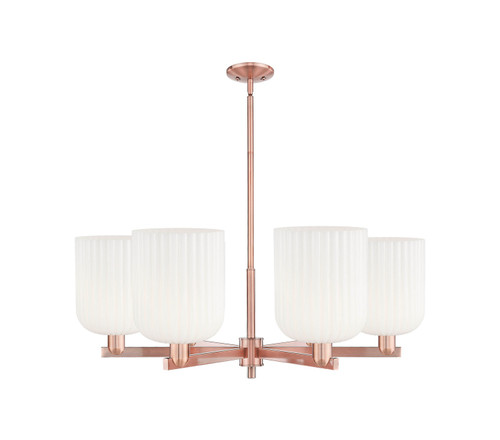 Innovations - 716-6CR-AC-G559-8GWH - Six Light Chandelier - Arcadia - Antique Copper