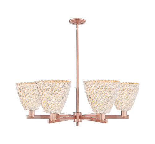 Innovations - 716-6CR-AC-NBD-9-NAT - Six Light Chandelier - Arcadia - Antique Copper