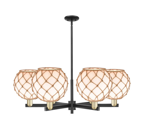Innovations - 716-6CR-BAB-G121-10RB - Six Light Chandelier - Arcadia - Black Antique Brass