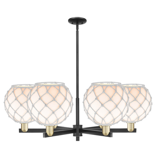 Innovations - 716-6CR-BAB-G121-10RW - Six Light Chandelier - Arcadia - Black Antique Brass