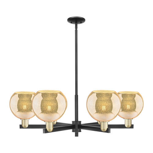 Innovations - 716-6CR-BAB-G128-8 - Six Light Chandelier - Arcadia - Black Antique Brass