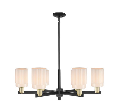 Innovations - 716-6CR-BAB-G341 - Six Light Chandelier - Arcadia - Black Antique Brass