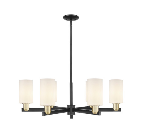 Innovations - 716-6CR-BAB-G801 - Six Light Chandelier - Arcadia - Black Antique Brass