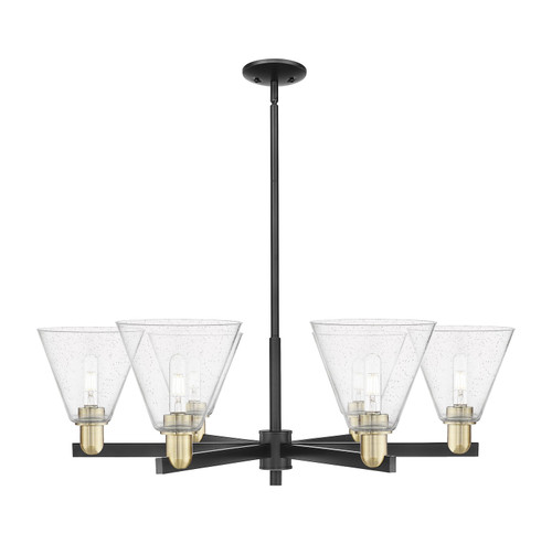 Innovations - 716-6CR-BAB-GBC-84 - Six Light Chandelier - Arcadia - Black Antique Brass