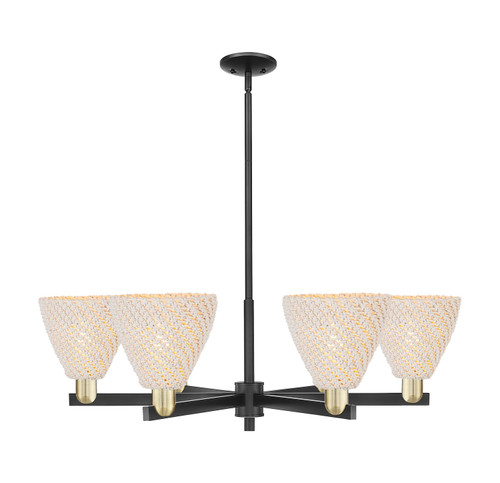 Innovations - 716-6CR-BAB-NBD-75-NAT - Six Light Chandelier - Arcadia - Black Antique Brass