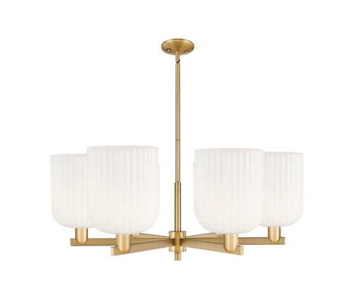 Innovations - 716-6CR-BB-G559-8GWH - Six Light Chandelier - Arcadia - Brushed Brass