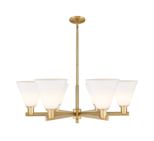 Innovations - 716-6CR-BB-GBC-81 - Six Light Chandelier - Arcadia - Brushed Brass