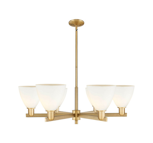 Innovations - 716-6CR-BB-GBD-751 - Six Light Chandelier - Arcadia - Brushed Brass