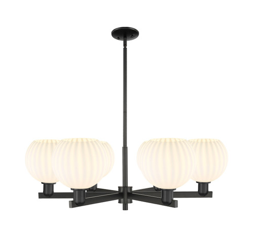 Innovations - 716-6CR-BK-G1217-8WV - Six Light Chandelier - Arcadia - Matte Black