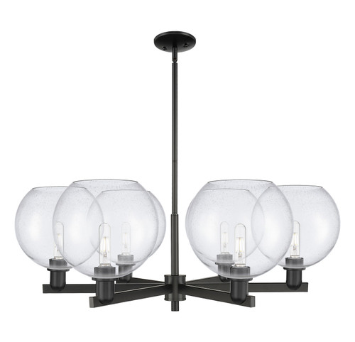 Innovations - 716-6CR-BK-G124-10 - Six Light Chandelier - Arcadia - Matte Black