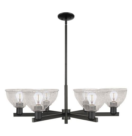 Innovations - 716-6CR-BK-G422 - Six Light Chandelier - Arcadia - Matte Black