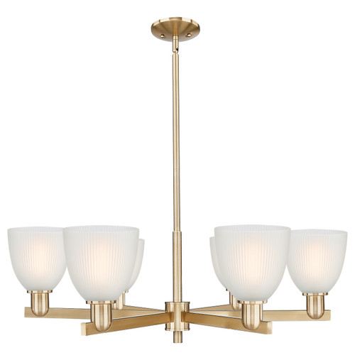Innovations - 716-6CR-CB-G381 - Six Light Chandelier - Arcadia - Champagne Bronze