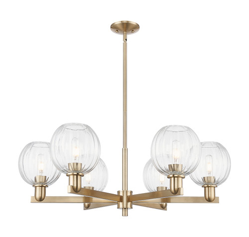 Innovations - 716-6CR-CB-G458-7CL - Six Light Chandelier - Arcadia - Champagne Bronze