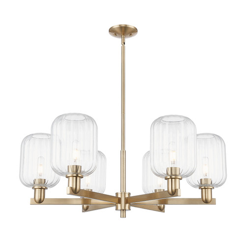 Innovations - 716-6CR-CB-G460-7CL - Six Light Chandelier - Arcadia - Champagne Bronze