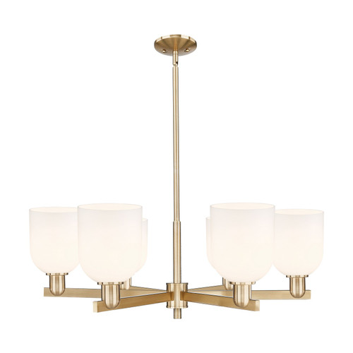 Innovations - 716-6CR-CB-G558-6GWH - Six Light Chandelier - Arcadia - Champagne Bronze