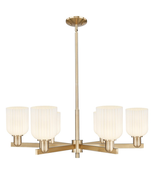 Innovations - 716-6CR-CB-G559-5GWH - Six Light Chandelier - Arcadia - Champagne Bronze