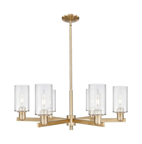 Innovations - 716-6CR-CB-G802 - Six Light Chandelier - Arcadia - Champagne Bronze