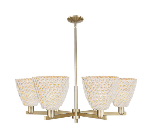 Innovations - 716-6CR-CB-NBD-9-NAT - Six Light Chandelier - Arcadia - Champagne Bronze
