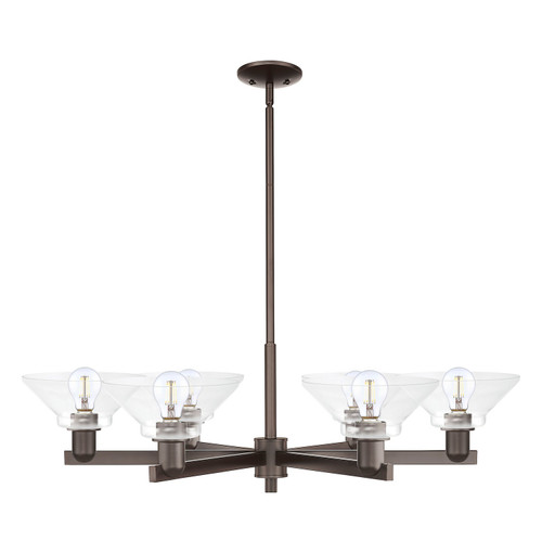 Innovations - 716-6CR-OB-G132 - Six Light Chandelier - Arcadia - Oil Rubbed Bronze