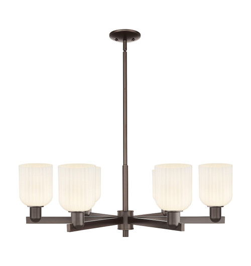 Innovations - 716-6CR-OB-G559-5GWH - Six Light Chandelier - Arcadia - Oil Rubbed Bronze