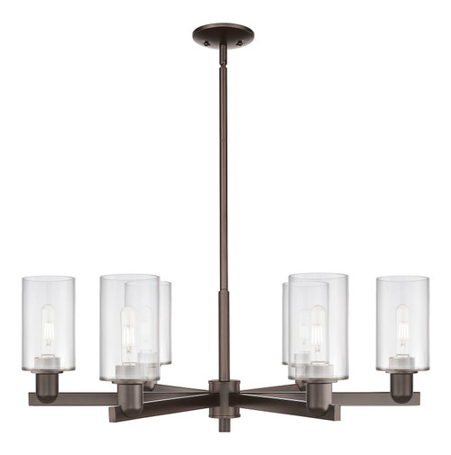 Innovations - 716-6CR-OB-G802 - Six Light Chandelier - Arcadia - Oil Rubbed Bronze