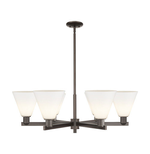 Innovations - 716-6CR-OB-GBC-81 - Six Light Chandelier - Arcadia - Oil Rubbed Bronze