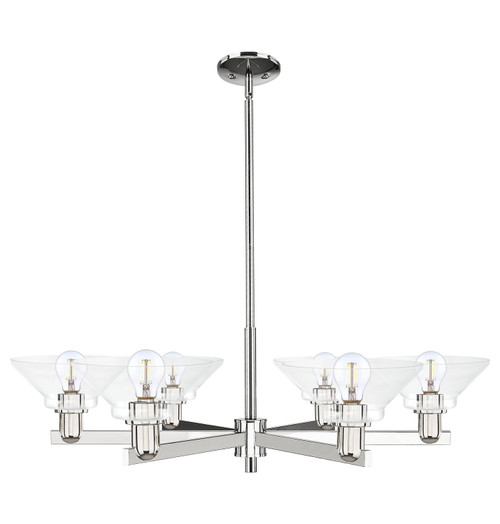 Innovations - 716-6CR-PN-G132 - Six Light Chandelier - Arcadia - Polished Nickel